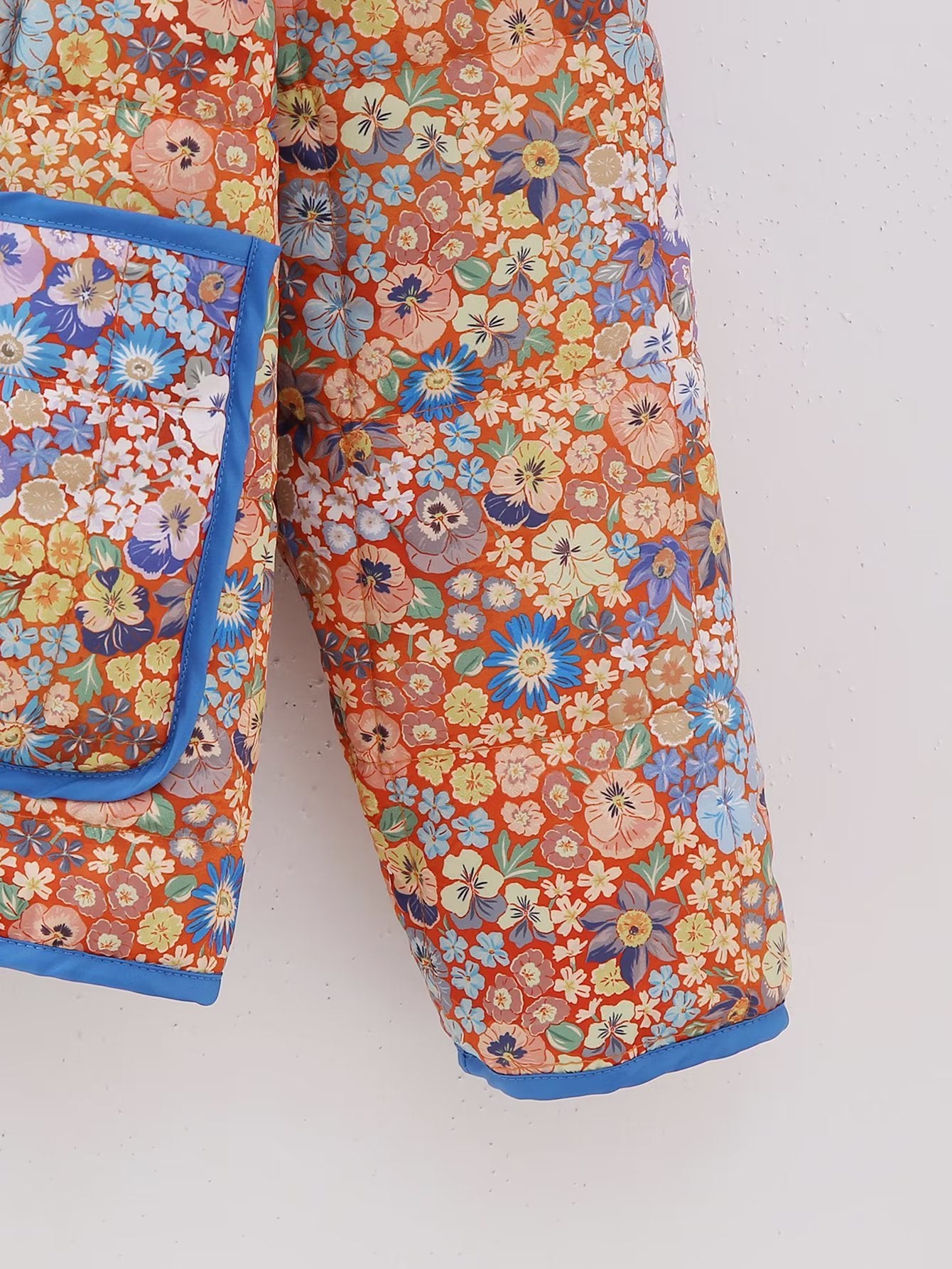 Women’s Floral Quilted Cotton Coat Lightweight Padded Jacket