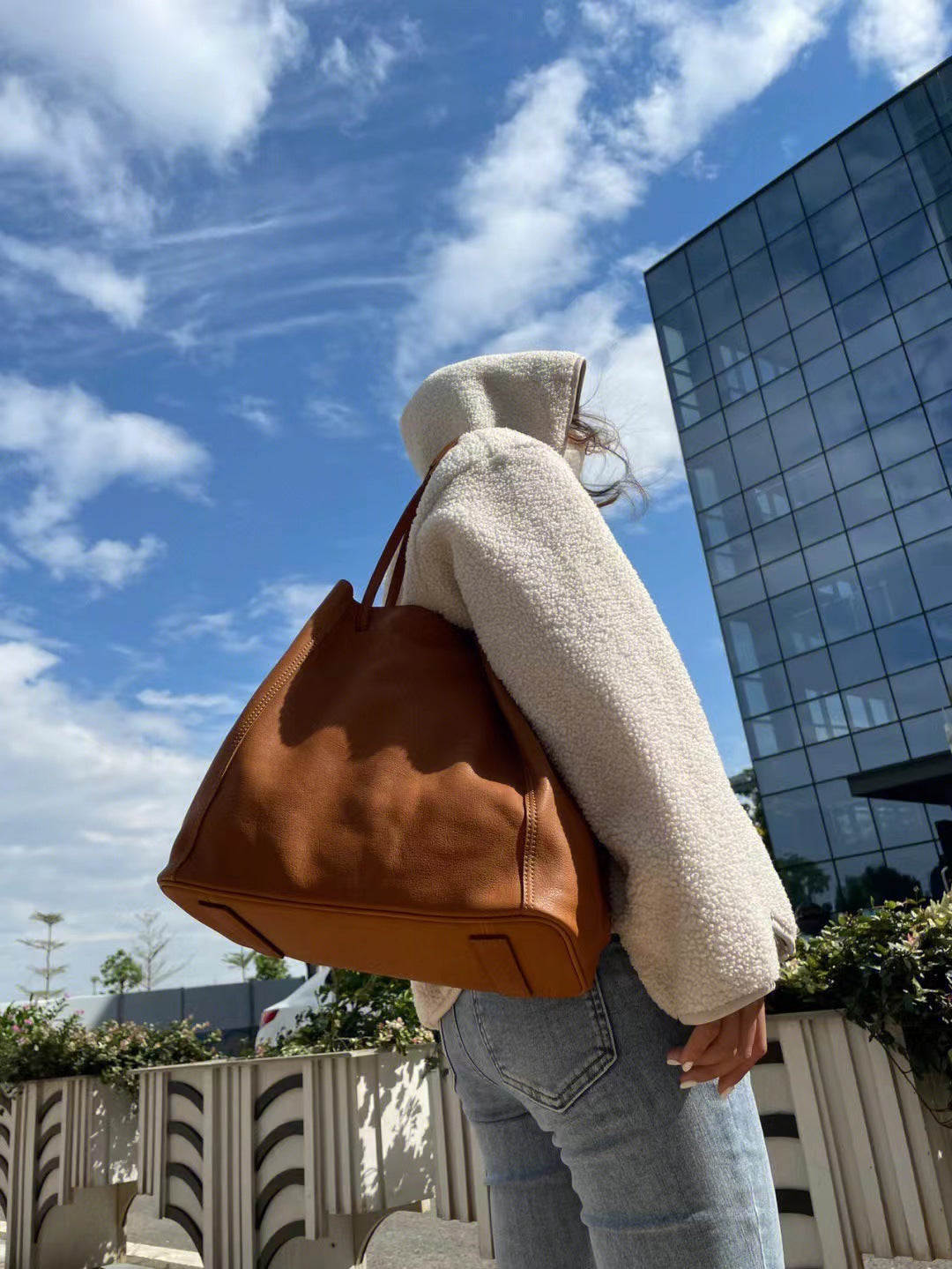Women Retro Leather Bucket Purse