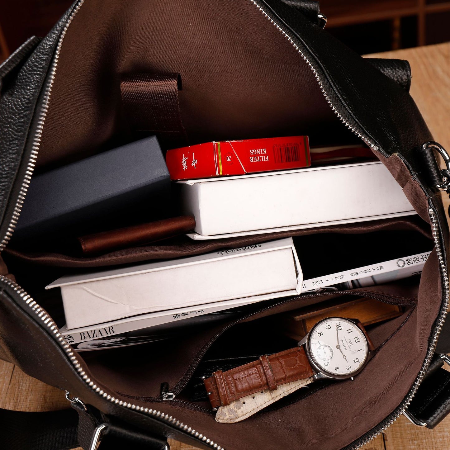 Genuine Leather Office Bag With Laptop Compartment