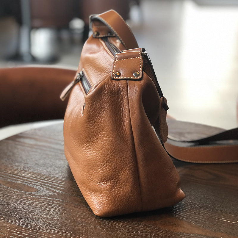 Women Leather Messenger Bag Office Crossbody Purse