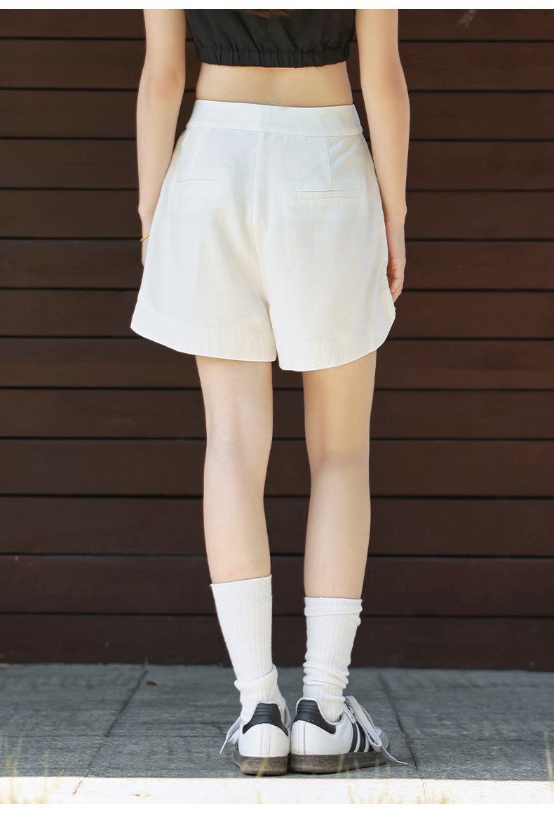 straight leg shorts women's