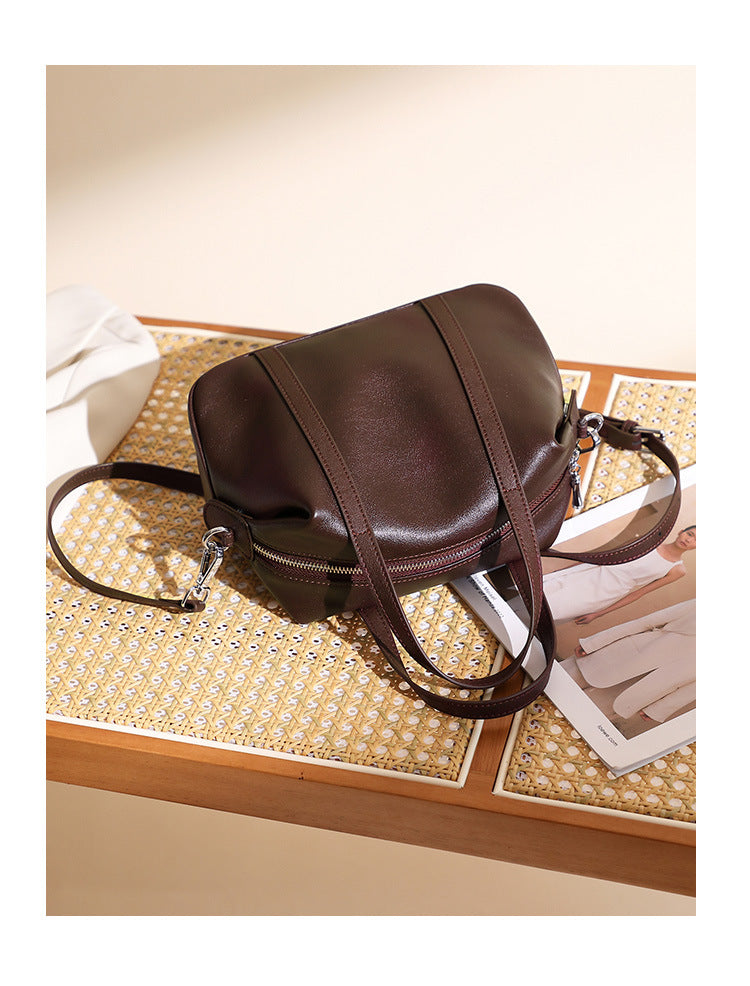 Genuine Leather Shoulder Bag Women's Crossbody Tote Handbag