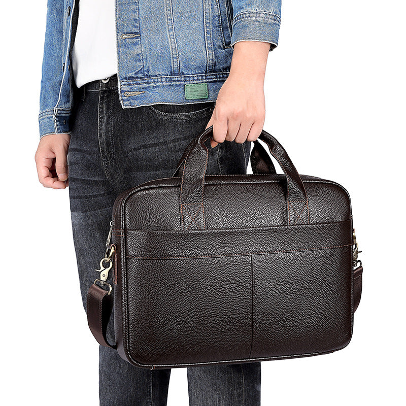 Genuine Leather Business Office Bag for Men
