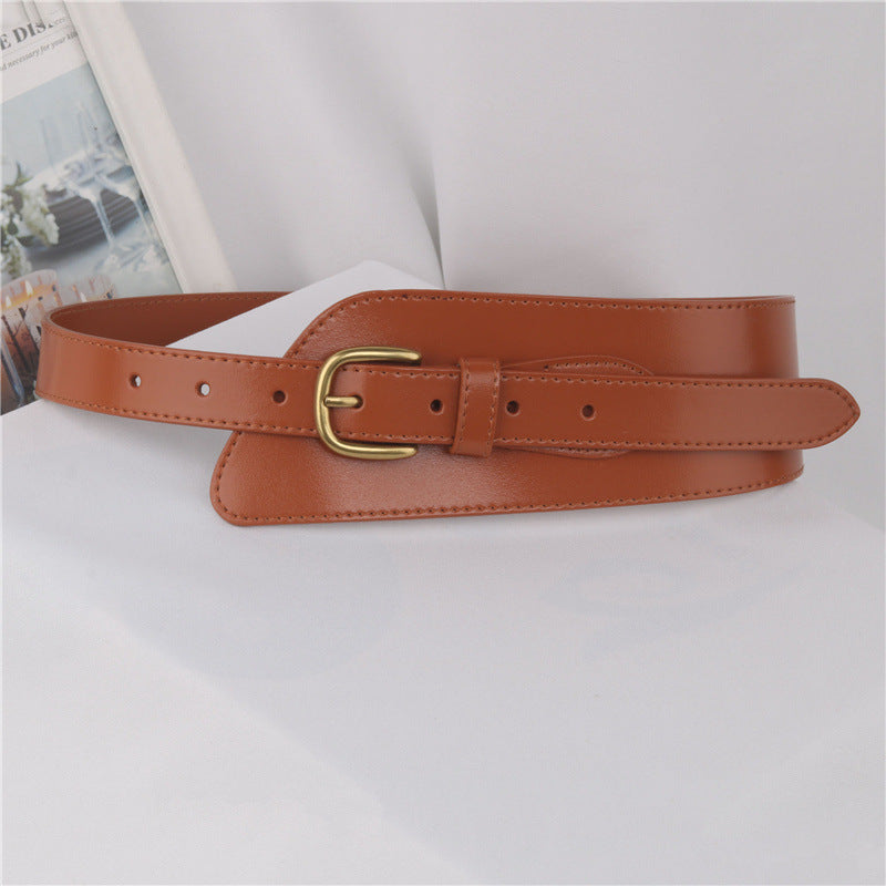 genuine leather slim waist belt for women
