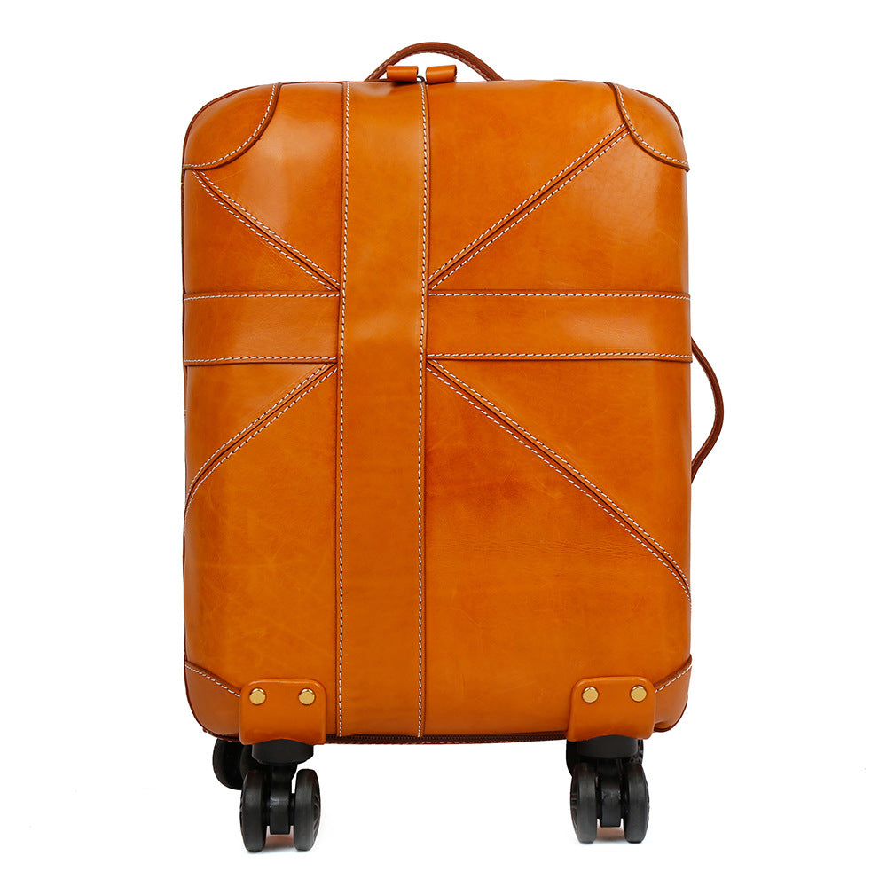 Genuine Leather 20 Inch Airline Cabin Trolley Bag Luggage
