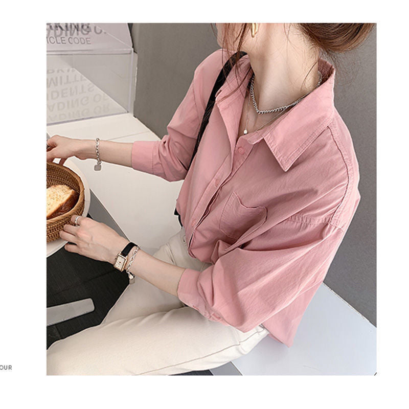 women's long sleeve button front shirts