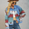 Hard Washed Oversized Cropped Denim Jacket for Women