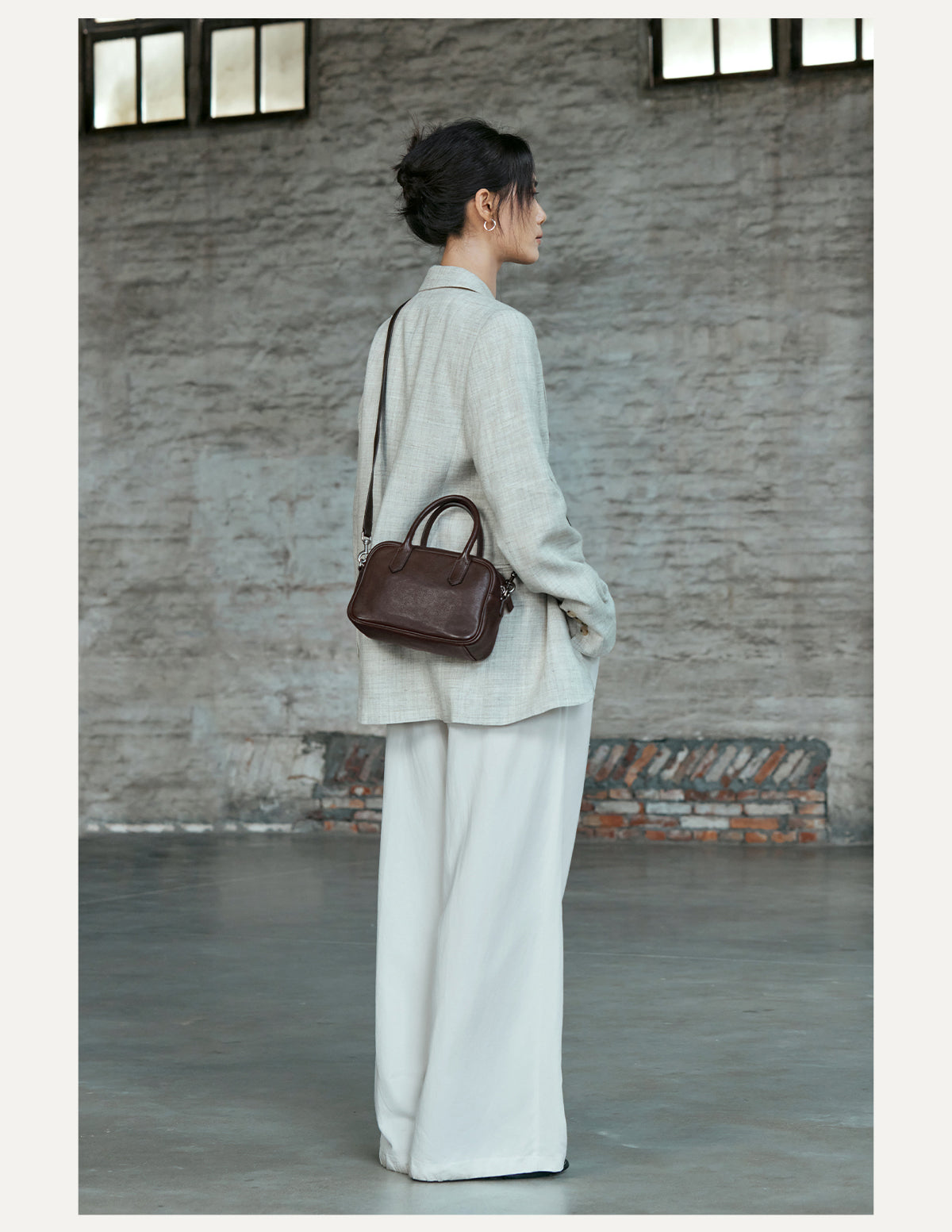 Women Leather Messenger Crossbody Office Bag