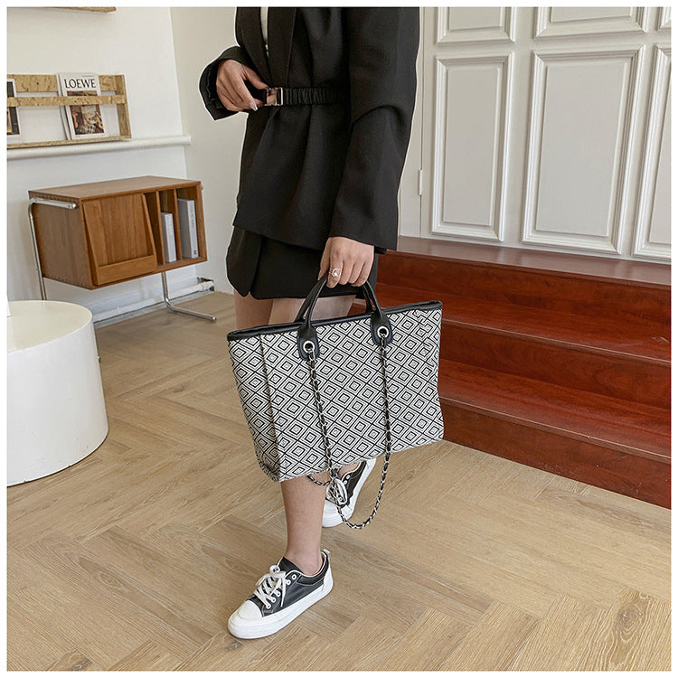 Boho Canvas Bucket Bag for Women