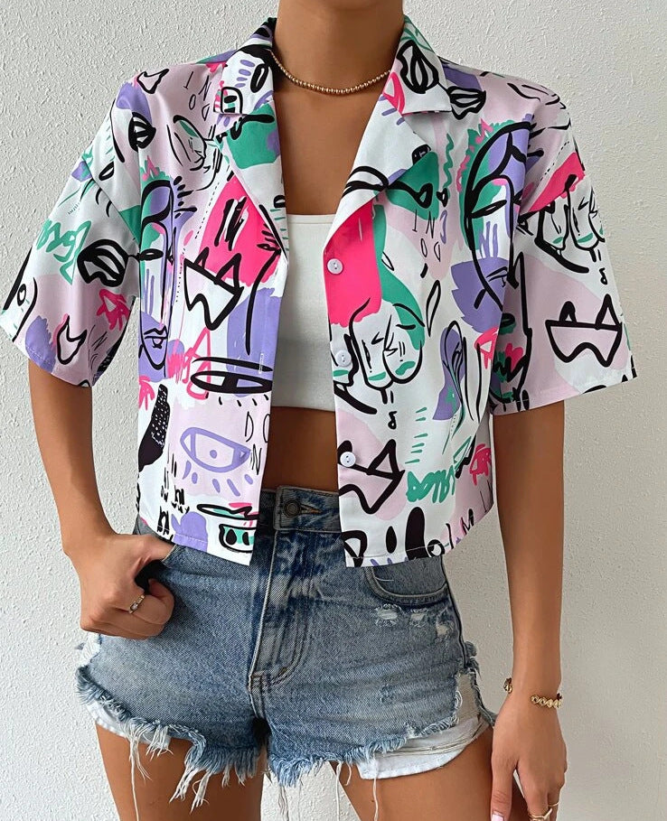 womens drop shoulder short sleeve shirts