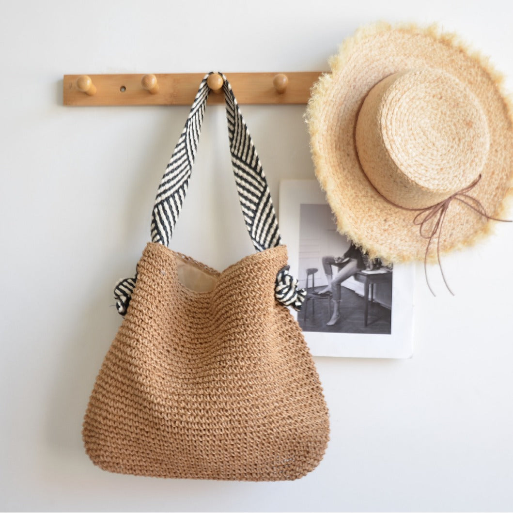 Woven Straw Underarm Bag Summer Beach Purse