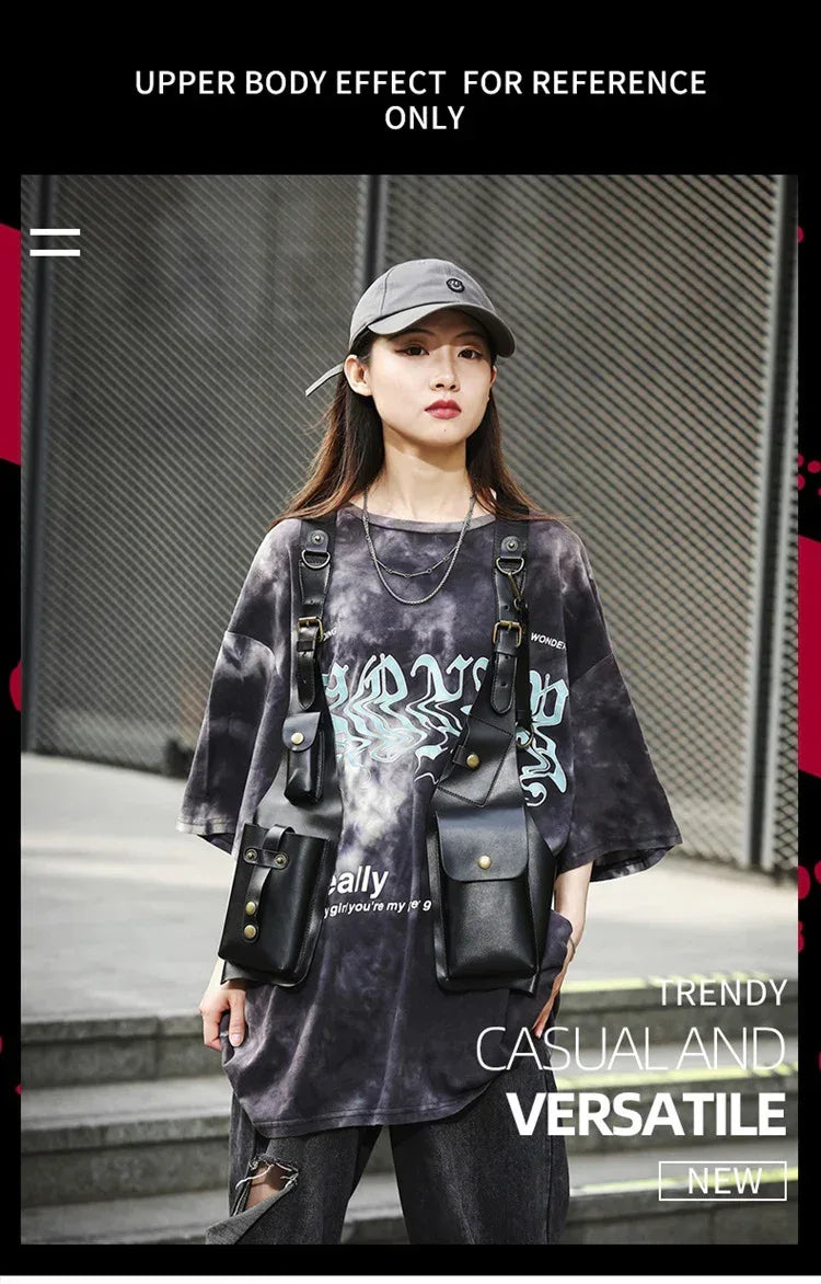 Leather Shoulder Holster Underarm Wallet & Chest Rig Pouch