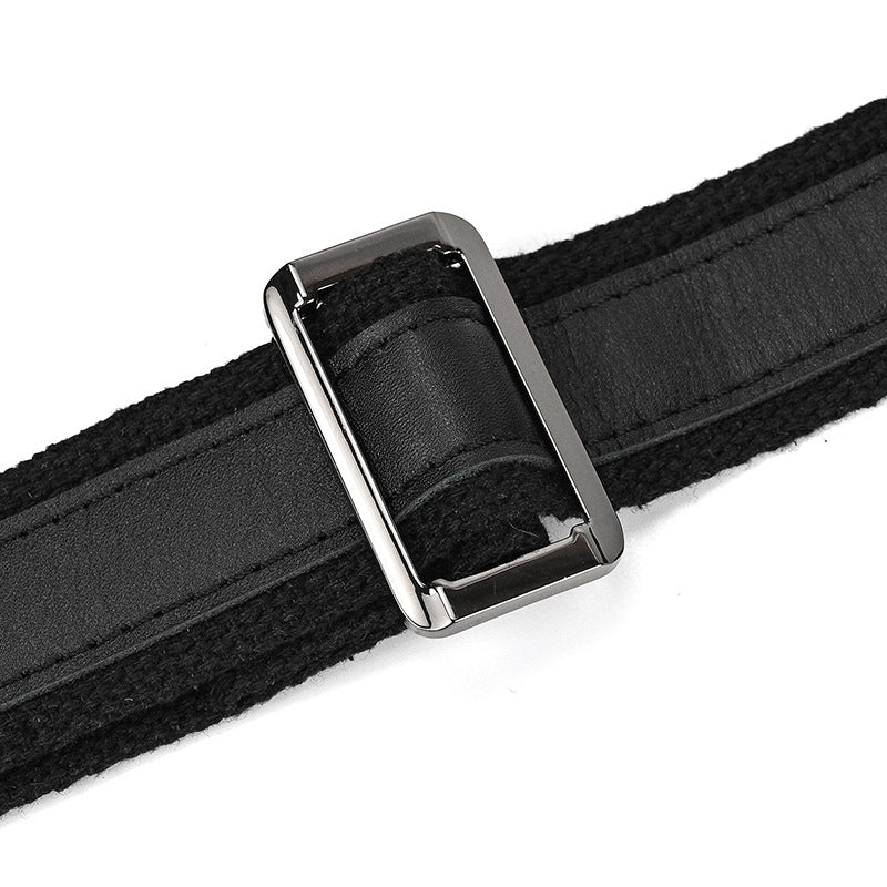 Genuine Leather Carry-On Office Bag with Trolley Strap