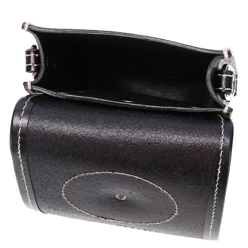 Men Leather Chest Bag with Western Bullet Chain Design