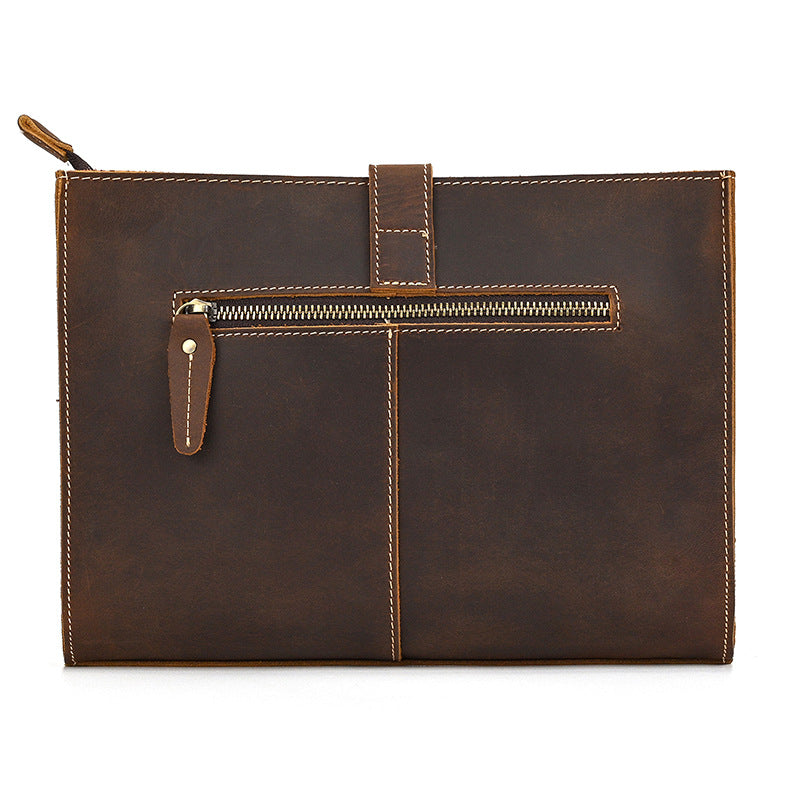 Crazy Horse Leather Men’s Clutch Bag