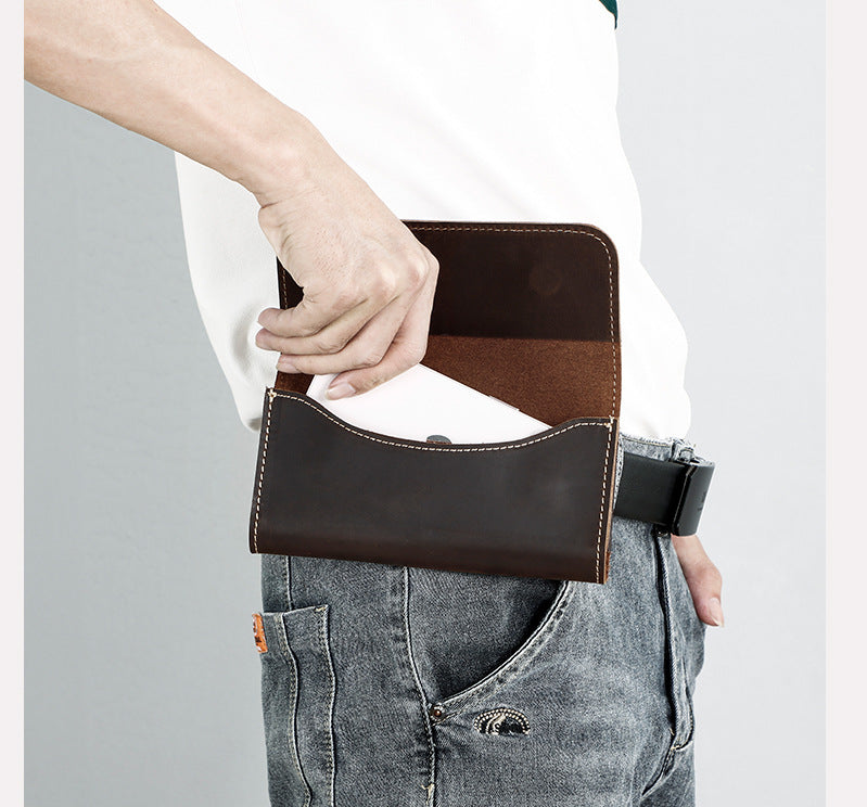 genuine leather waist belt bag