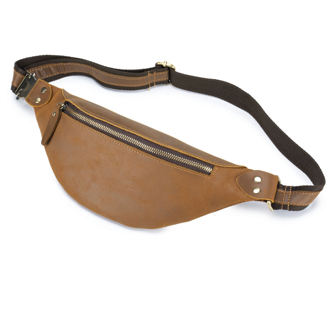 Genuine Leather Waist Bag Crossbody Belt Pack