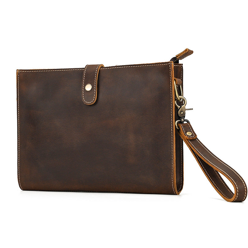 Crazy Horse Leather Men’s Clutch Bag