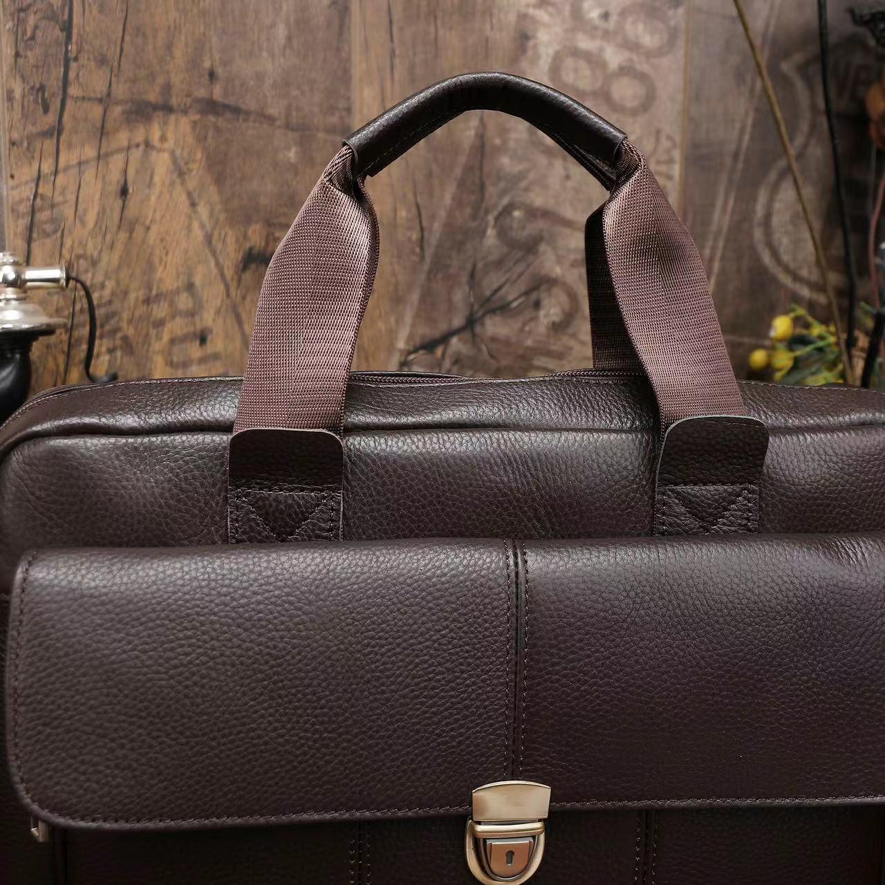 Genuine Leather Office Briefcase Bag