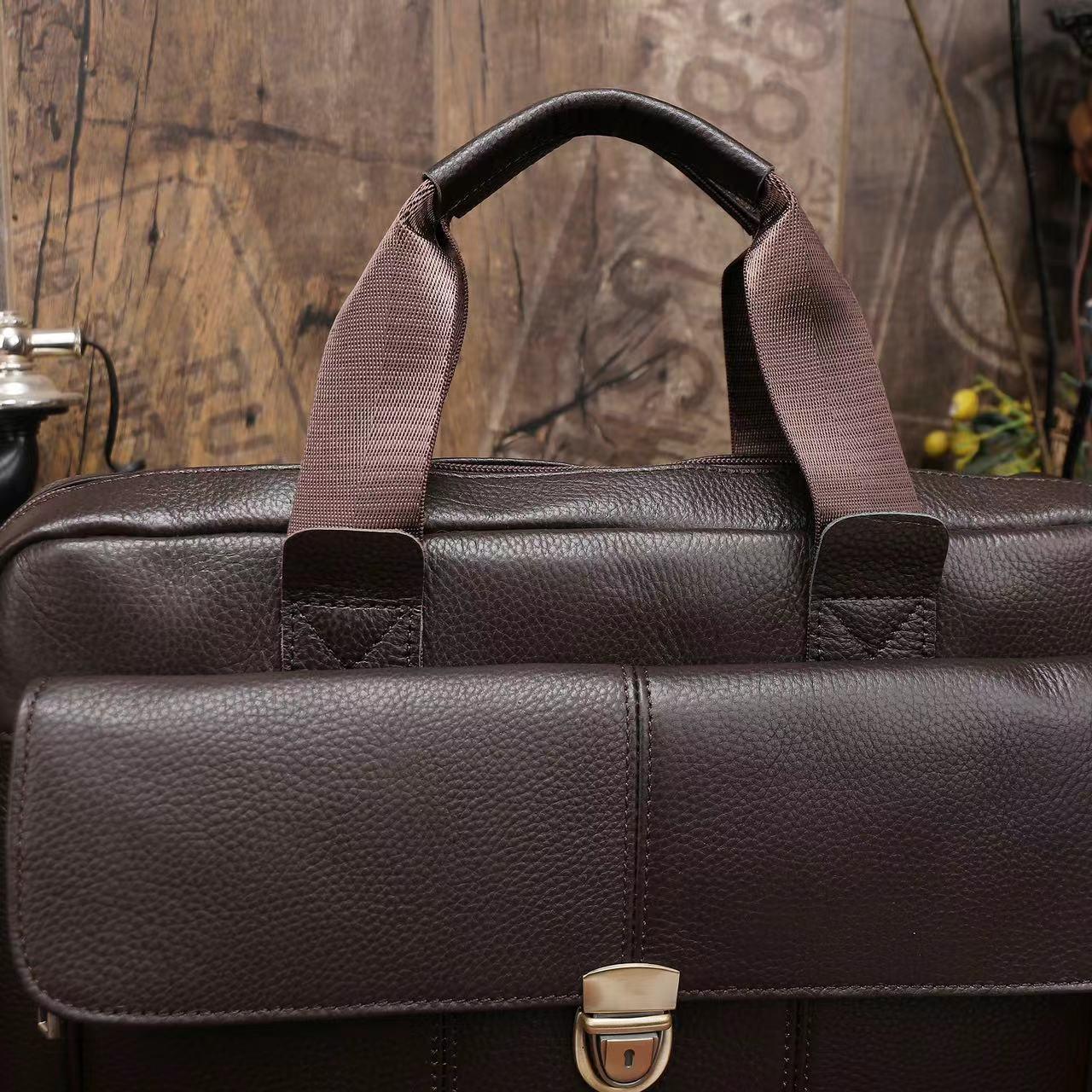 Genuine Leather Office Briefcase Bag
