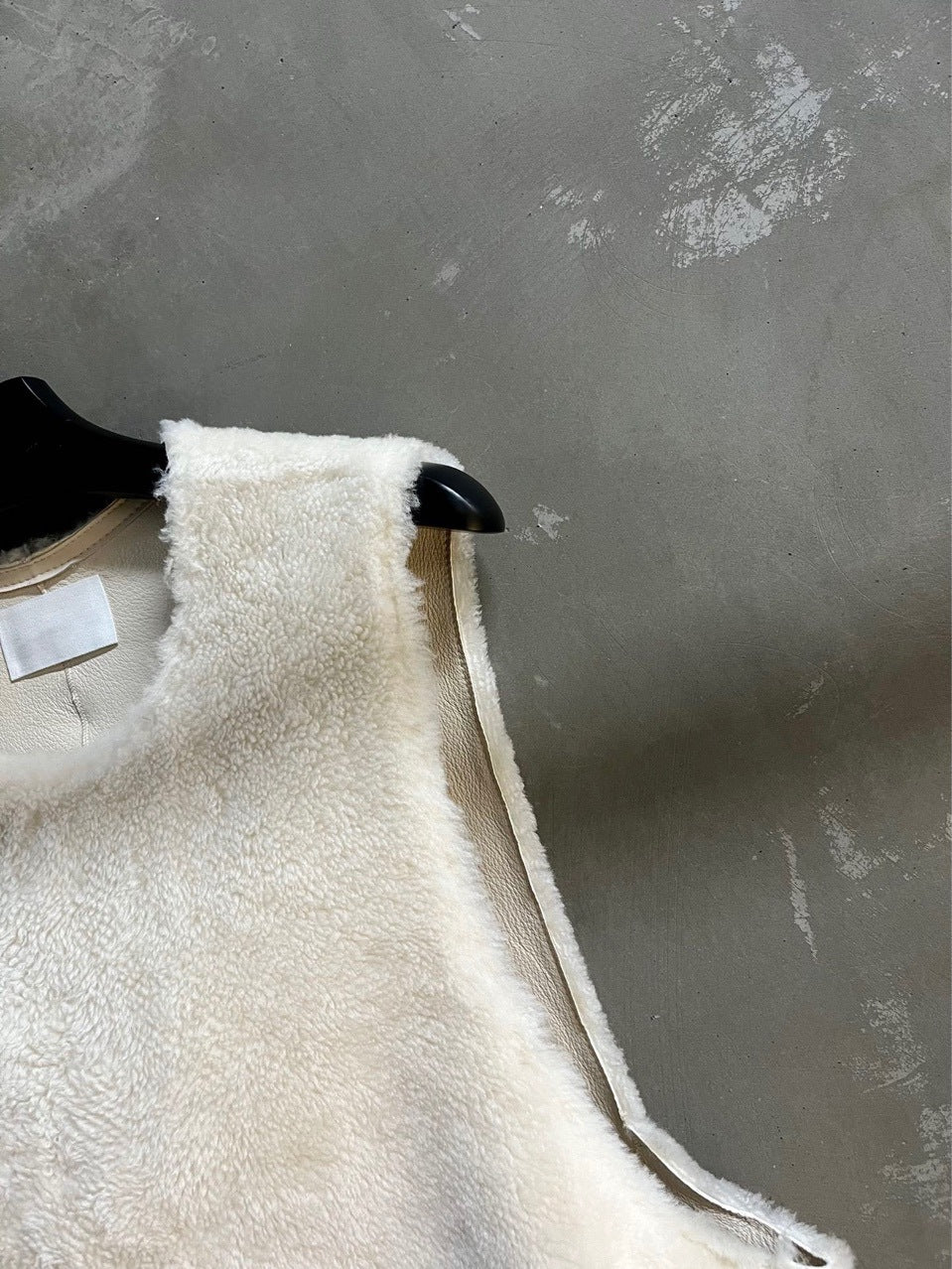Women’s Merino Fur Vest Shearling Sleeveless Jacket Gray Winter Outerwear