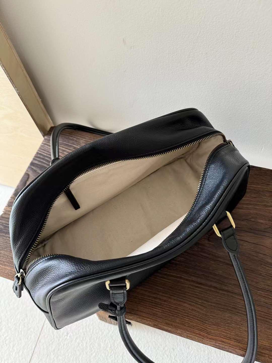 Leather French Tote Bag Underarm Shoulder Purse