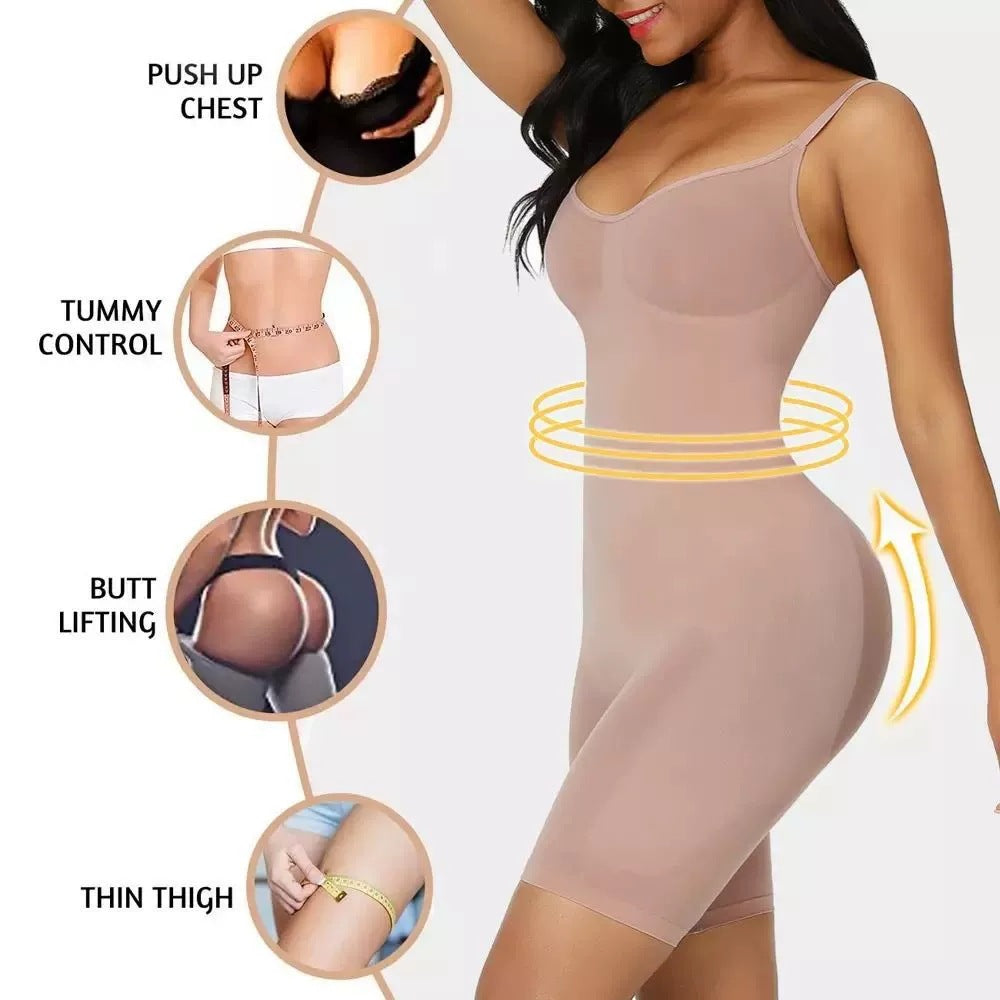 Seamless One-Piece Body Shaper for Women Tummy Control Bodysuit