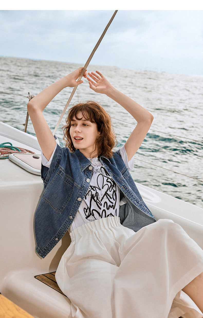 Cropped Jean Jacket for Women