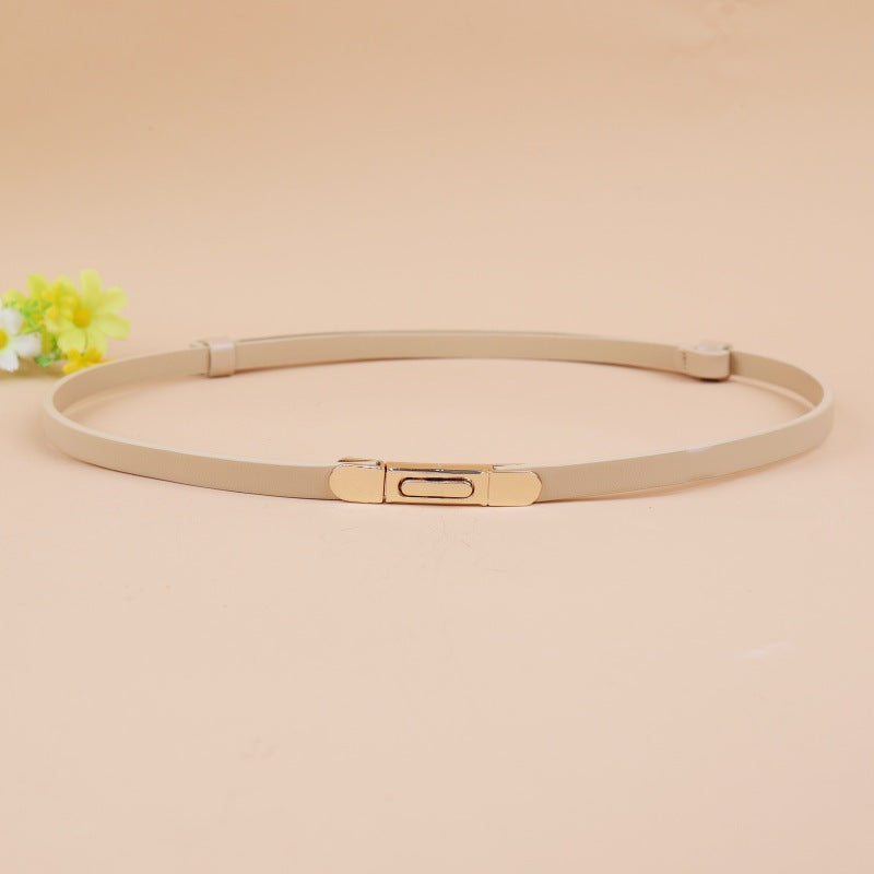 women real leather slim waist belt