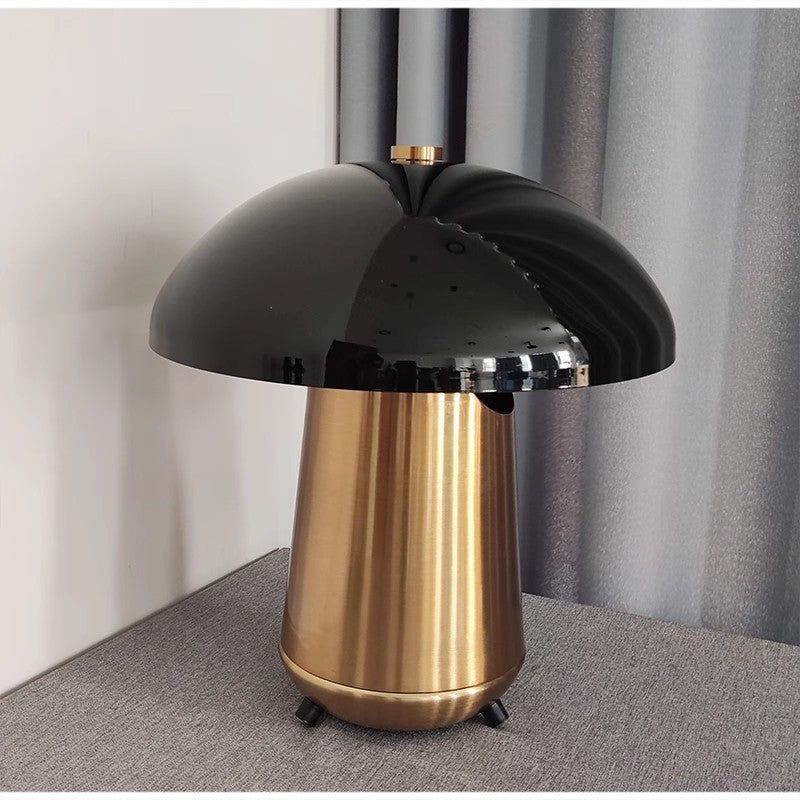 Black and Gold Modern Table Lamp Mushroom Light