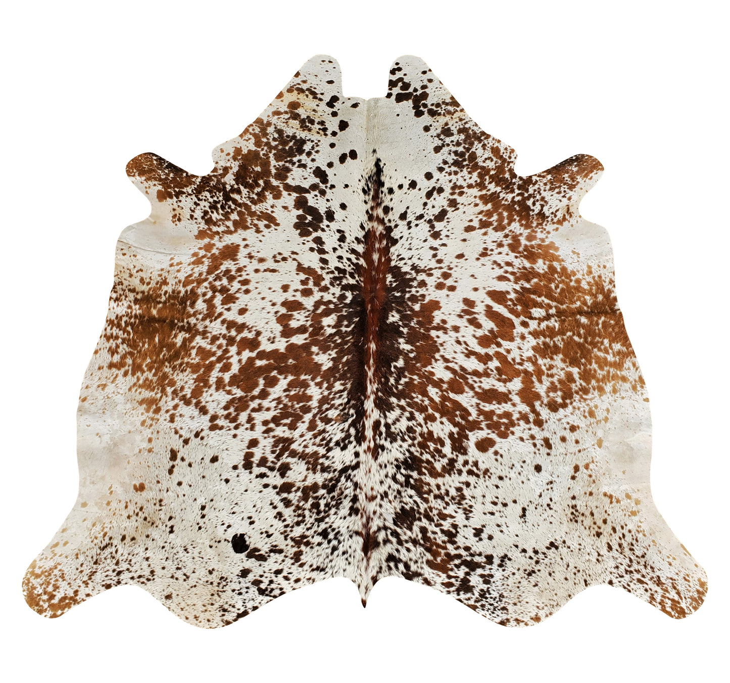 Tricolor Salt And Pepper Cowhide Rug Small