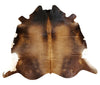 Extra Small Cowhide Rug Dark Tricolor