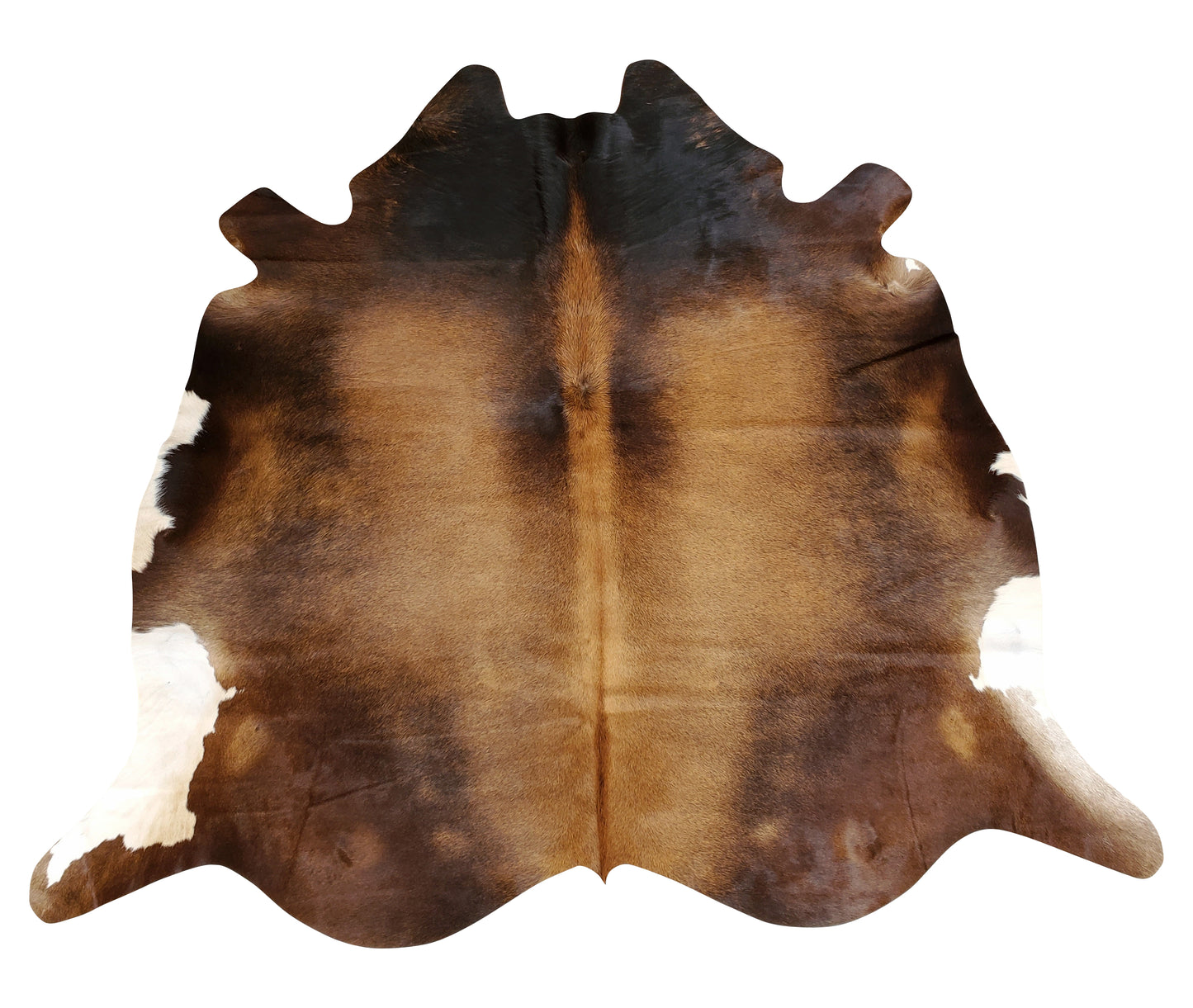 Extra Small Cowhide Rug Dark Tricolor