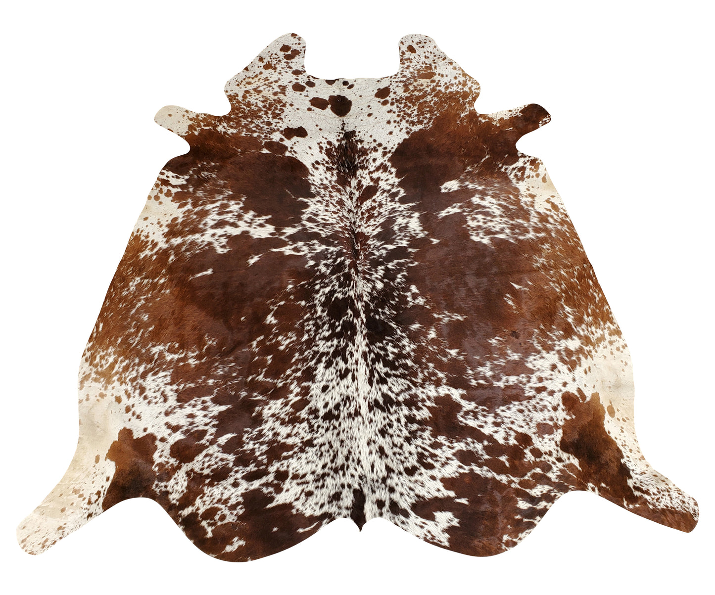 Reddish Brown Tricolor Small Cowhide Rug