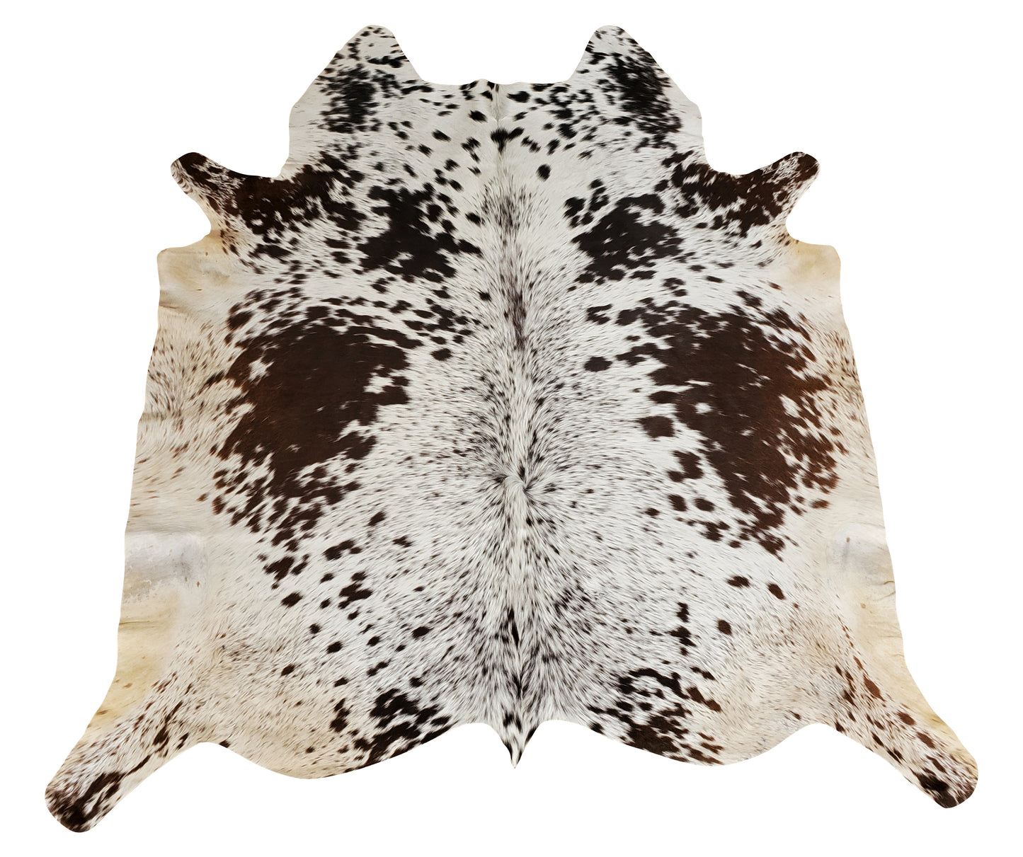 Small Speckled Tricolor Cowhide Rug