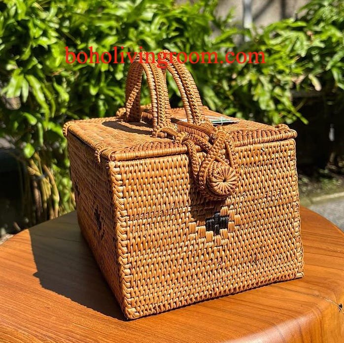 Picnic Rattan Bag Square