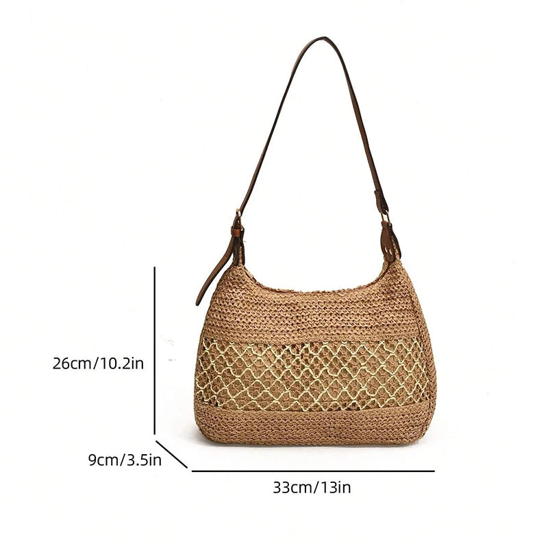Straw Purse Shoulder Bag for Women Tote for Beach