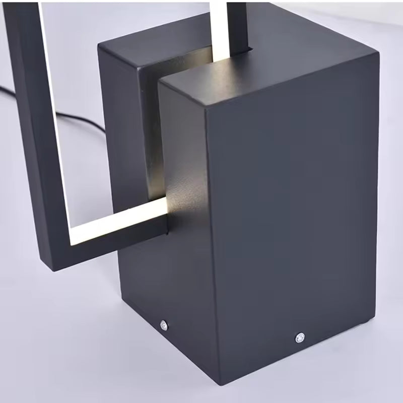 Minimalist Black Geometric Floor Lamp for Bedroom