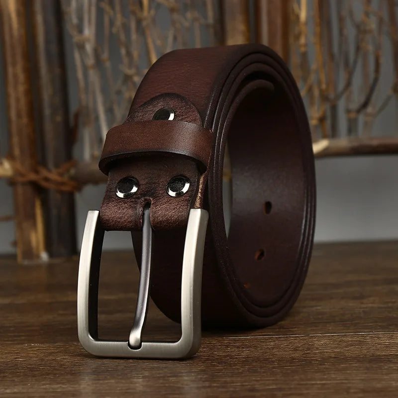 Genuine Leather Belt for Jeans and Business Wear