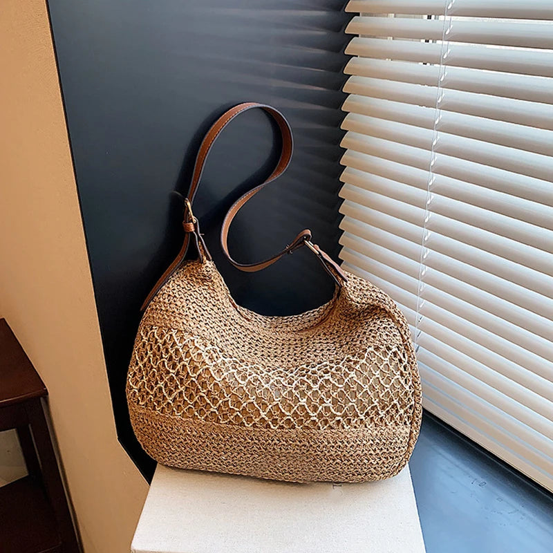 Straw Purse Shoulder Bag for Women Tote for Beach