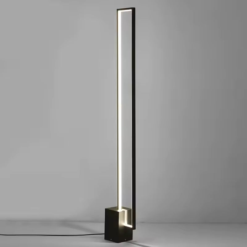 Minimalist Black Geometric Floor Lamp for Bedroom