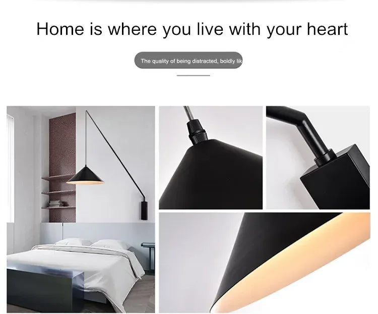 Modern Adjustable Wall Light with Long Arm