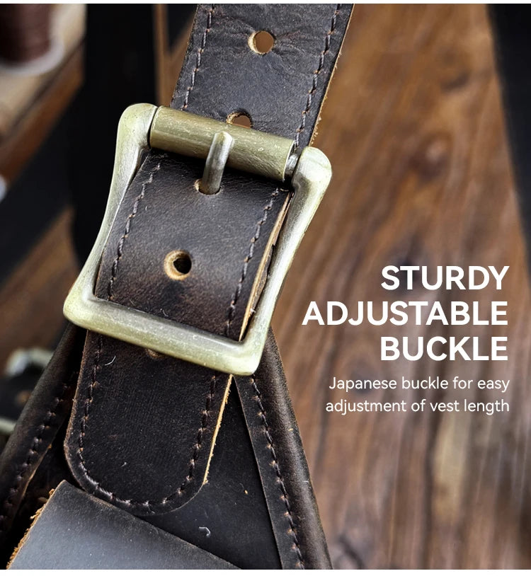 Medieval Leather Harness Holster Bag Chest Rig