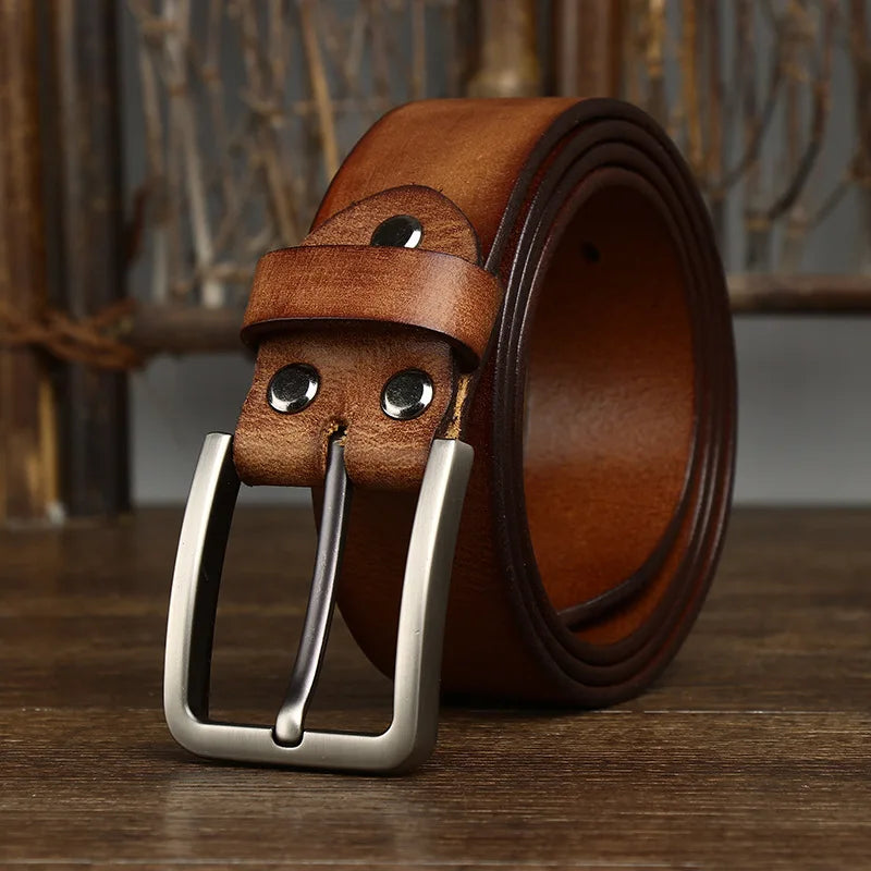 Genuine Leather Belt for Jeans and Business Wear