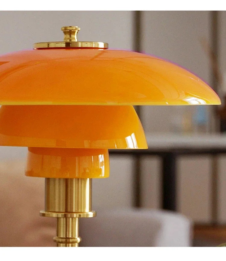 Mushroom Glass Bedside Light with Button Switch