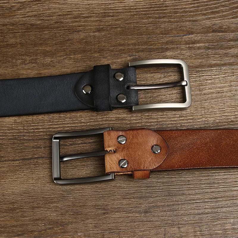 Genuine Leather Belt for Jeans and Business Wear