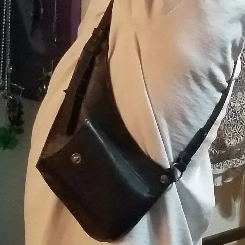 PU Leather Underarm Holster Wallet Medieval Chest Rig