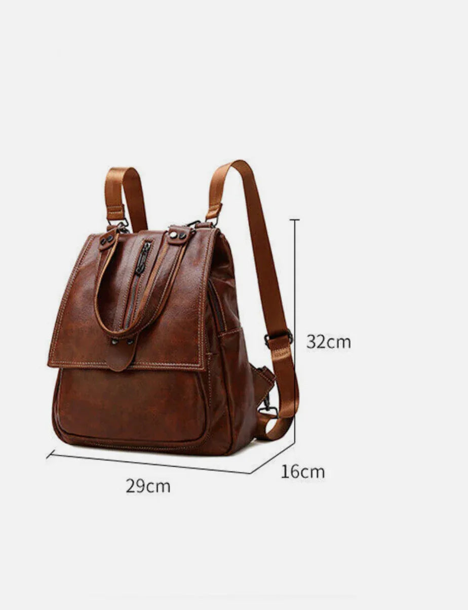 Genuine leather backpack for women