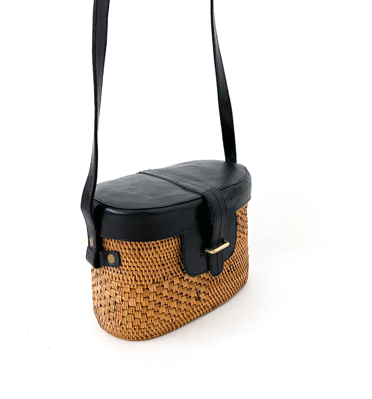 Natural Rattan Crossbody Bag