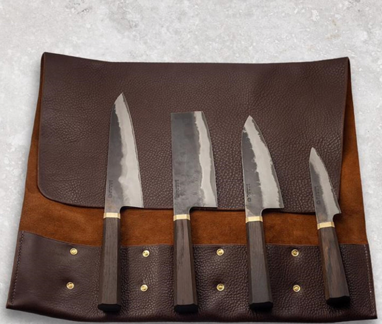 Small Leather Knife Roll for Chefs